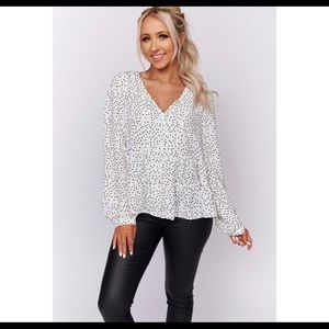 Polka dot blouse